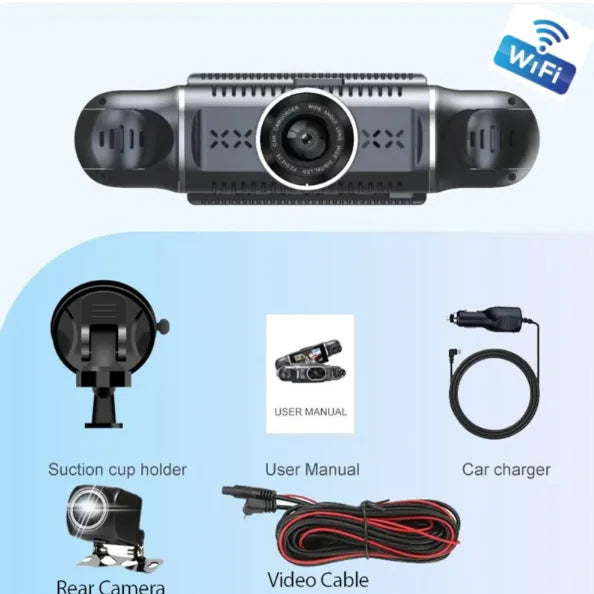 4-Channel HD Wi-Fi  Car Dash Cam