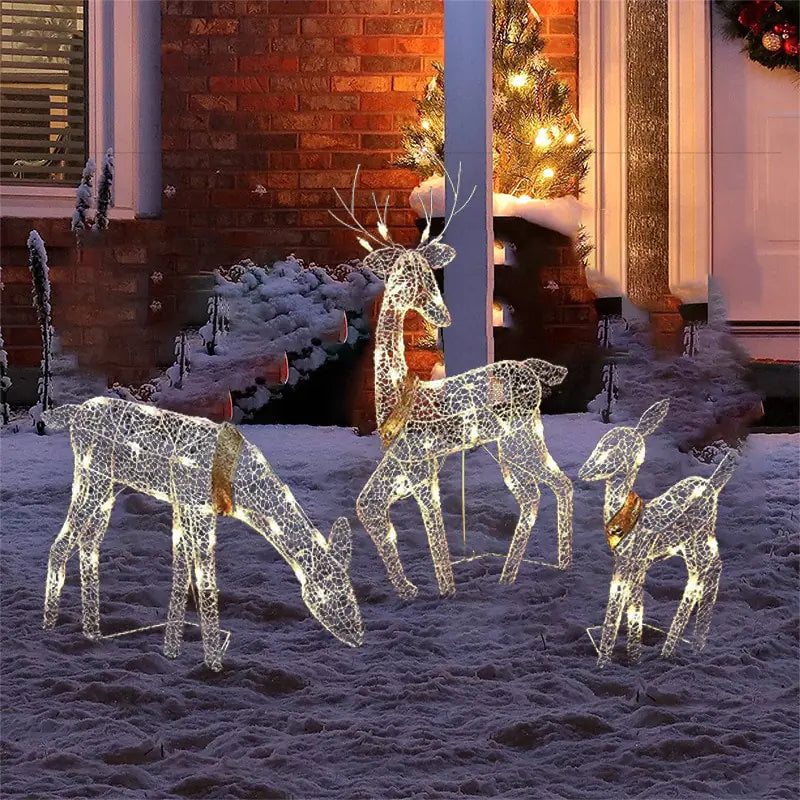 3-Piece Christmas LED Deer Set