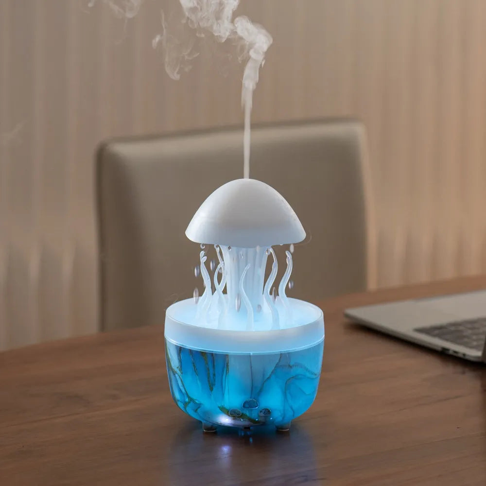 Rotating Water Drop Aroma Diffuser Colorful Night Lamp